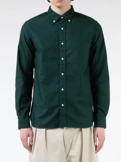 Discount - Colour Oxford Button Down Shirt in Green Button-Ups