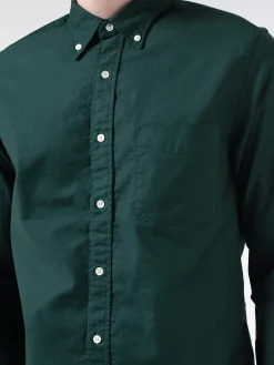 Discount - Colour Oxford Button Down Shirt in Green Button-Ups