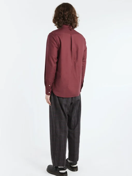 New - Colour Oxford Button Down Shirt in Burgundy Button-Ups