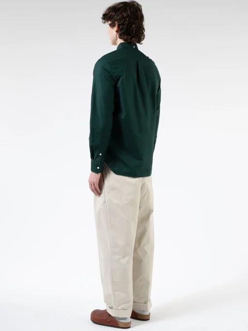 Discount - Colour Oxford Button Down Shirt in Green Button-Ups