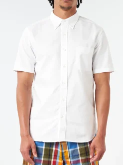 Fashion - Coolmax Short Sleeve Button Down Shirt in White Button-Ups