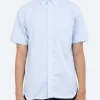 Discount - Coolmax Short Sleeve Button Down Shirt in Blue Button-Ups