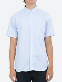 Discount - Coolmax Short Sleeve Button Down Shirt in Blue Button-Ups