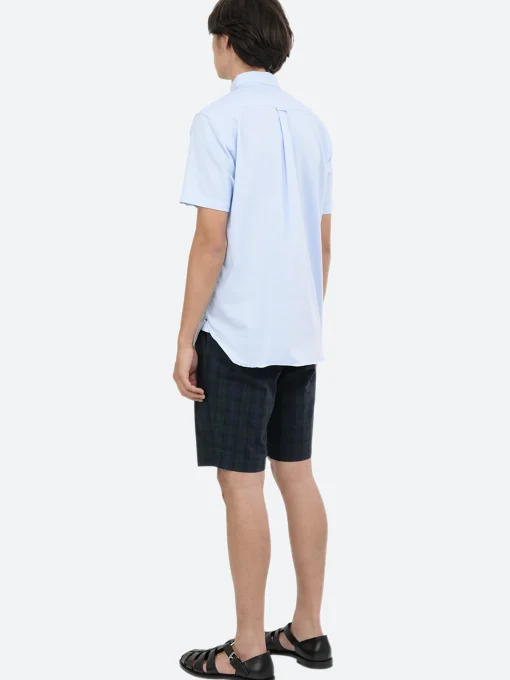 Discount - Coolmax Short Sleeve Button Down Shirt in Blue Button-Ups