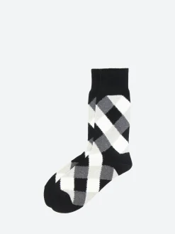 New - Diamond Pattern Socks in Black Socks