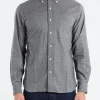 Clearance - Flannel Solid Button Down Shirt in Grey Button-Ups