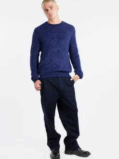 Best - Garter Stitch Sweater in Navy Knitwear