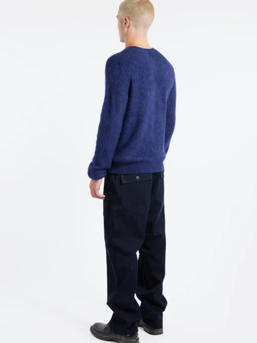 Best - Garter Stitch Sweater in Navy Knitwear