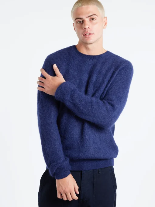 Best - Garter Stitch Sweater in Navy Knitwear