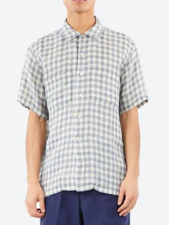 Best - Gingham Panama Open Collar Shirt in Button-Ups