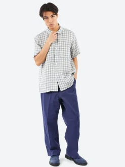 Best - Gingham Panama Open Collar Shirt in Button-Ups
