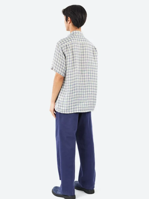 Best - Gingham Panama Open Collar Shirt in Button-Ups