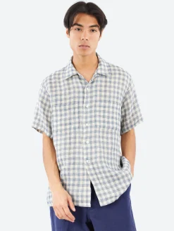 Best - Gingham Panama Open Collar Shirt in Button-Ups