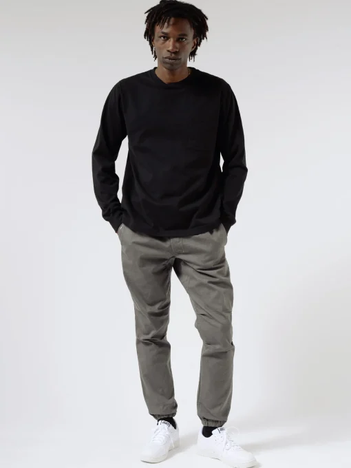 Outlet - Gym Pants Slim Twill in Grey Pants