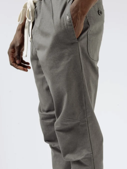 Outlet - Gym Pants Slim Twill in Grey Pants