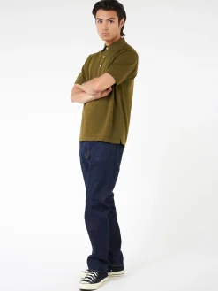 Clearance - Knit Polo Shirt in Green Polos | Knitwear