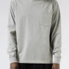 Discount - Long Sleeve Pocket Tee in Heather Grey T-Shirts