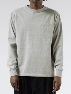 Discount - Long Sleeve Pocket Tee in Heather Grey T-Shirts