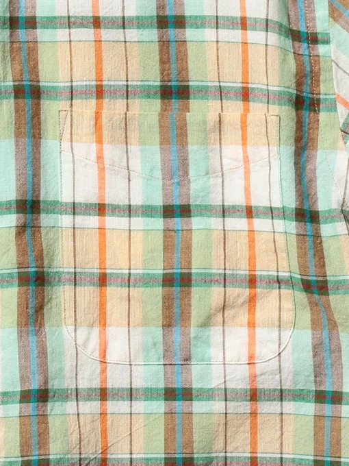 Sale - Madras Button Down Shirt in Mint Green Button-Ups