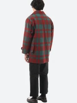 Sale - Mechanic Melton Hunting Coat in Red and Green Check Outerwear