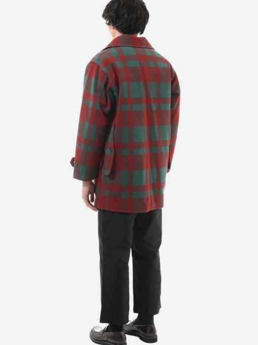 Sale - Mechanic Melton Hunting Coat in Red and Green Check Outerwear