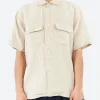 New - Open Collar Short Sleeve Shirt in Button-Ups