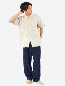 New - Open Collar Short Sleeve Shirt in Button-Ups