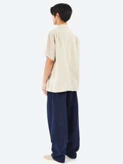 New - Open Collar Short Sleeve Shirt in Button-Ups