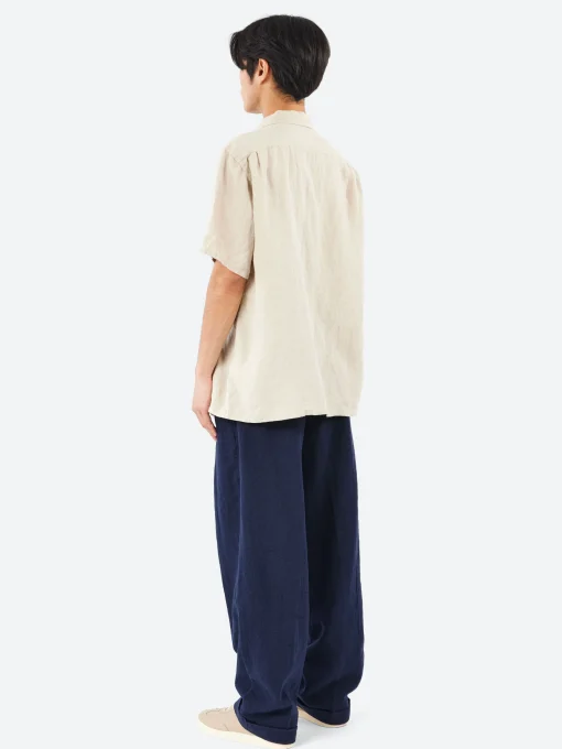New - Open Collar Short Sleeve Shirt in Button-Ups