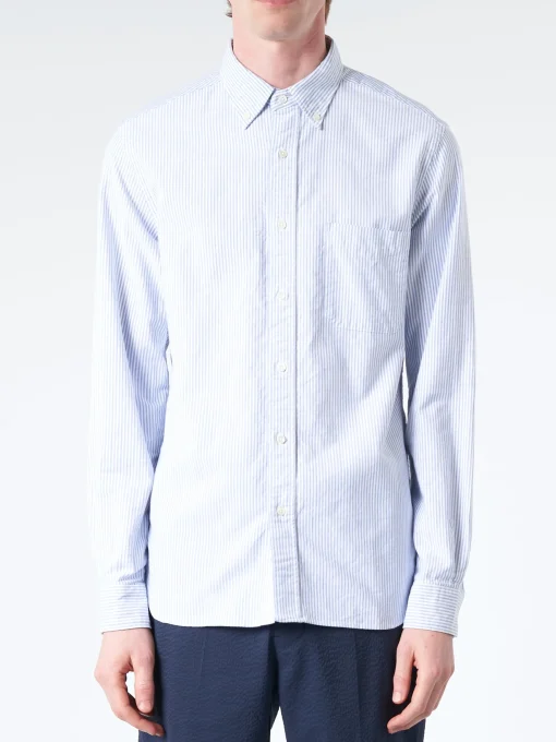 Outlet - Oxford Candy Stripe Button Down in Blue Button-Ups