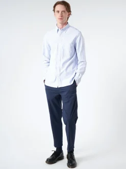 Outlet - Oxford Candy Stripe Button Down in Blue Button-Ups
