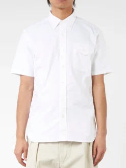 Best - Oxford Short Sleeve Button-Down Shirt in White Button-Ups