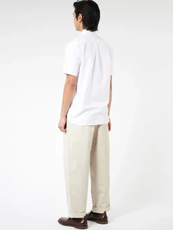 Best - Oxford Short Sleeve Button-Down Shirt in White Button-Ups