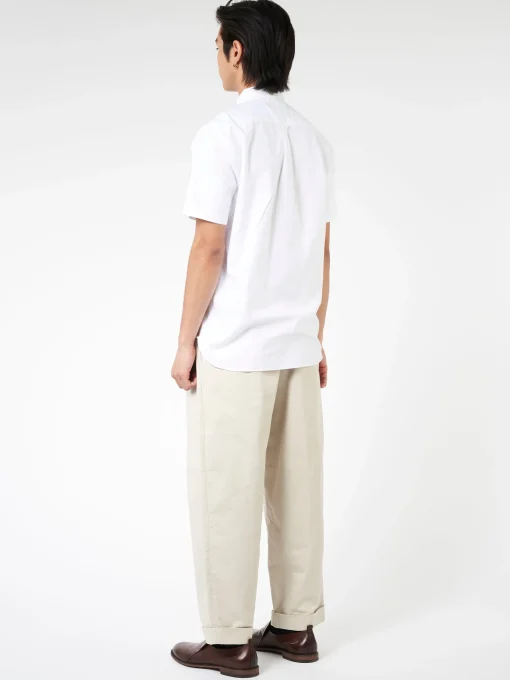 Best - Oxford Short Sleeve Button-Down Shirt in White Button-Ups