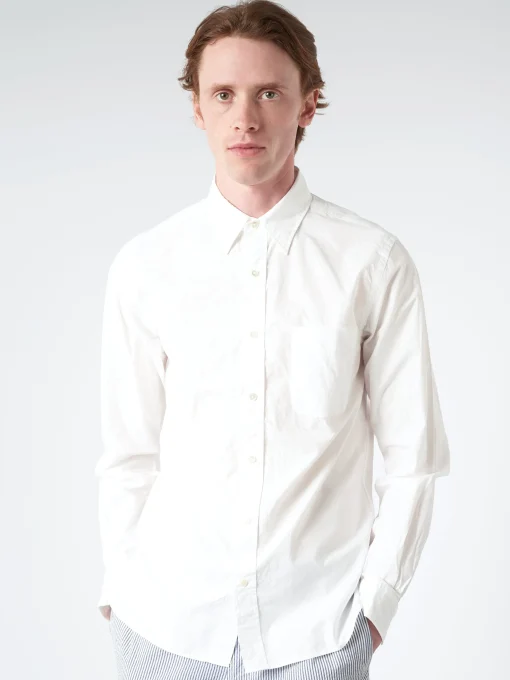 Discount - Peruvian Pima Button Down Shirt in White Button-Ups