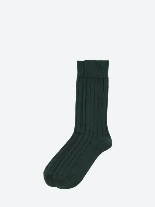 Clearance - Rib Socks in Green Socks