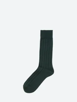 Clearance - Rib Socks in Green Socks
