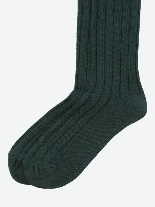 Clearance - Rib Socks in Green Socks