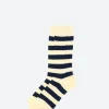 Clearance - Rib Stripe Socks in White Socks