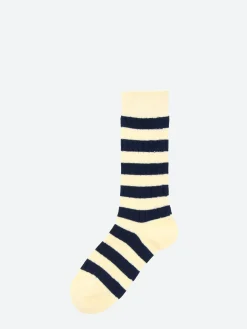 Clearance - Rib Stripe Socks in White Socks