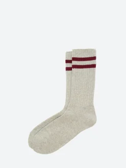 Sale - Schoolboy Socks in Grey and Burgundy Socks