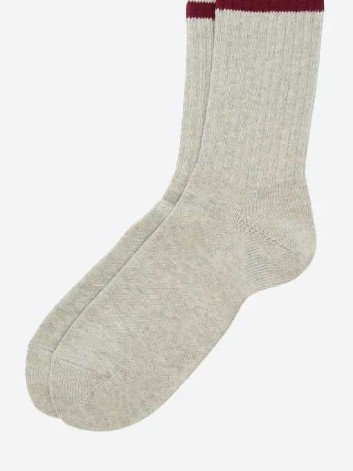 Sale - Schoolboy Socks in Grey and Burgundy Socks