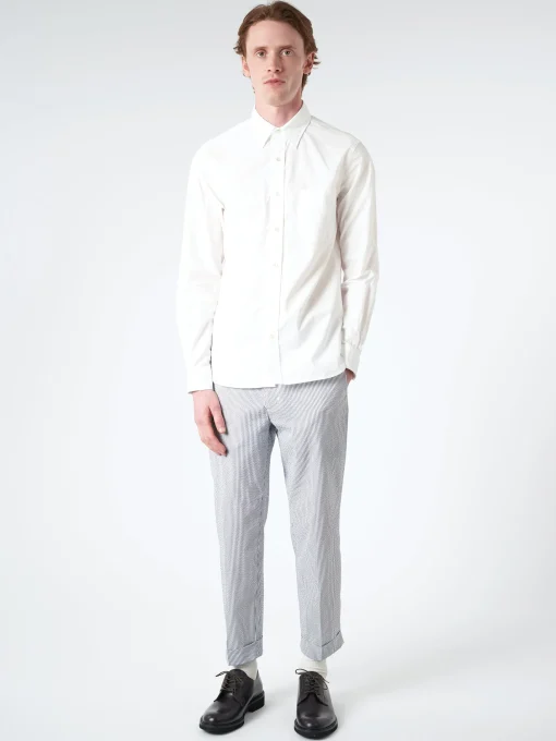 Online - Seersucker Ivy Trousers in Blue Stripe Pants