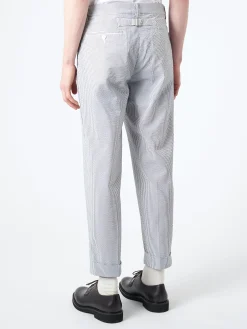Online - Seersucker Ivy Trousers in Blue Stripe Pants