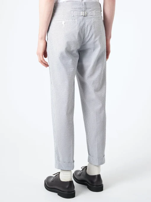 Online - Seersucker Ivy Trousers in Blue Stripe Pants