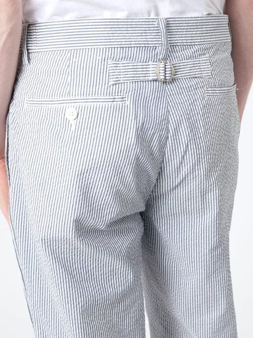 Online - Seersucker Ivy Trousers in Blue Stripe Pants