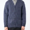 Discount - Stretch Mohair Cardigan in Navy Knitwear