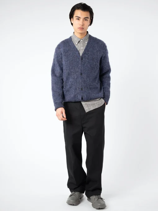 Discount - Stretch Mohair Cardigan in Navy Knitwear