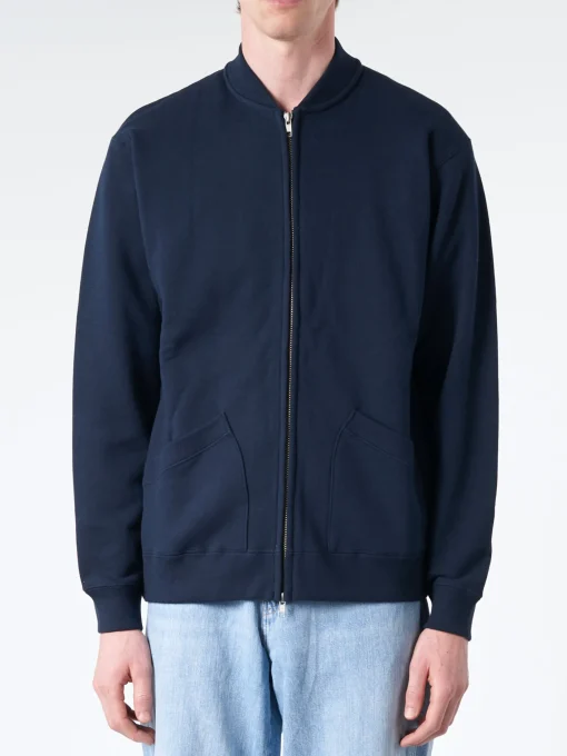 Fashion - Sweat Zip Crew in Navy Sweatshirts