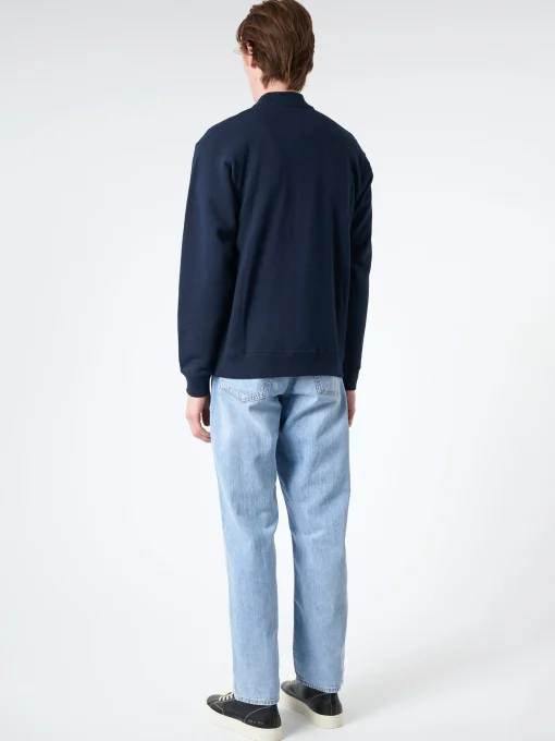 Fashion - Sweat Zip Crew in Navy Sweatshirts